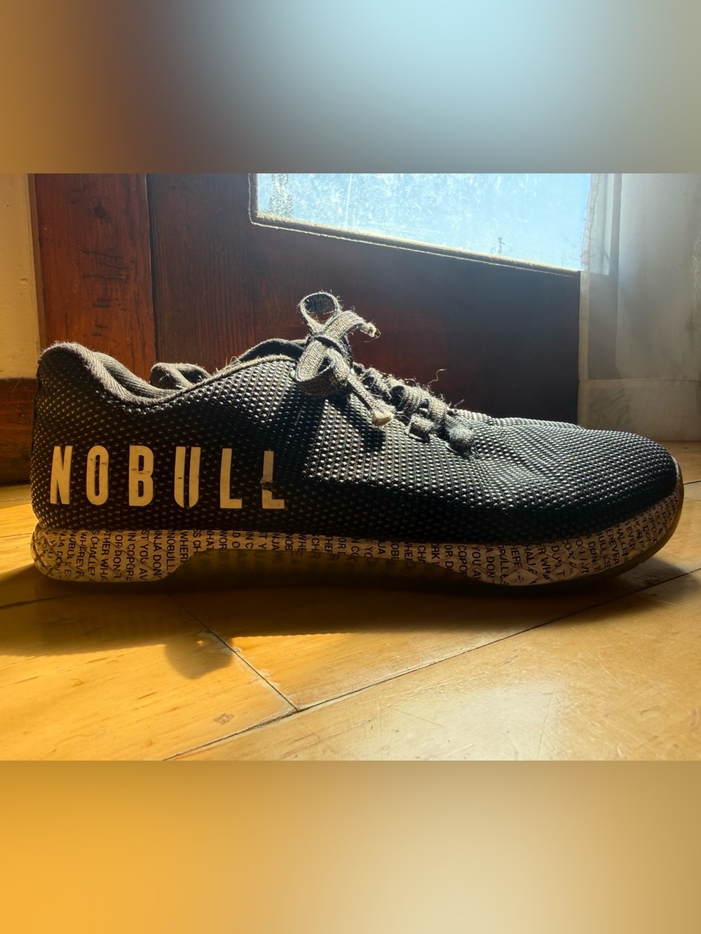 NOBULL Limited Edition #IAMNOBULL Black White Trainer CrossFit Shoes Size W8.5